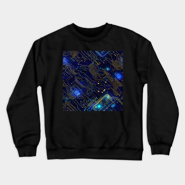 Circuit Board design illustration Crewneck Sweatshirt by Russell102